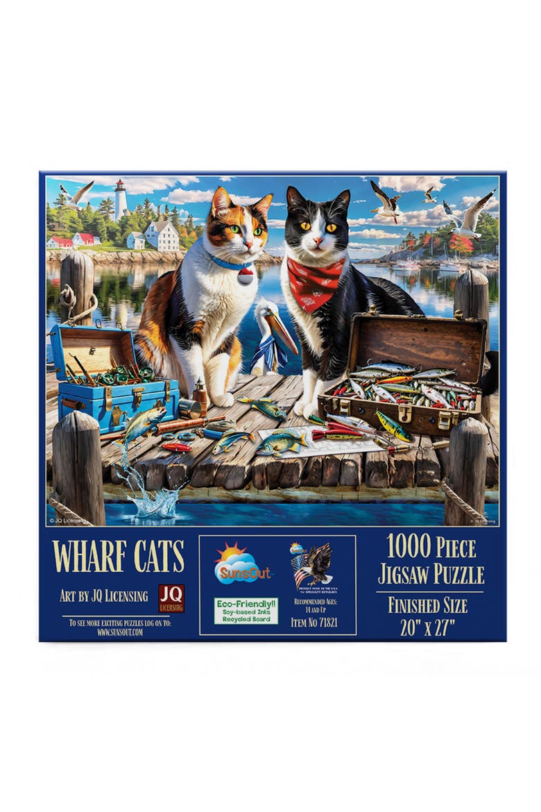 Wharf Cats 1000 piece Jigsaw Puzzle for Adults, Alternate, color, Multicolor