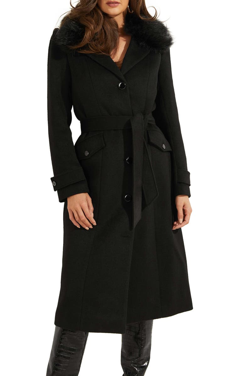 GUESS Ruby Wool Blend Coat, Main, color, 