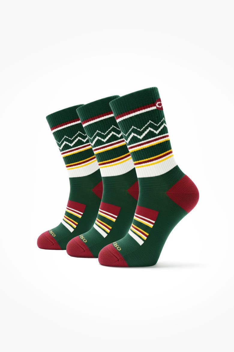 PerformaWool Midcrew All-season Hike Socks 3 Pack, Main, color, Pine Green