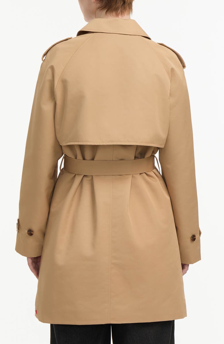 Hunter Stacy Water Resistant Gabardine Trench Coat, Alternate, color, Classic Camel