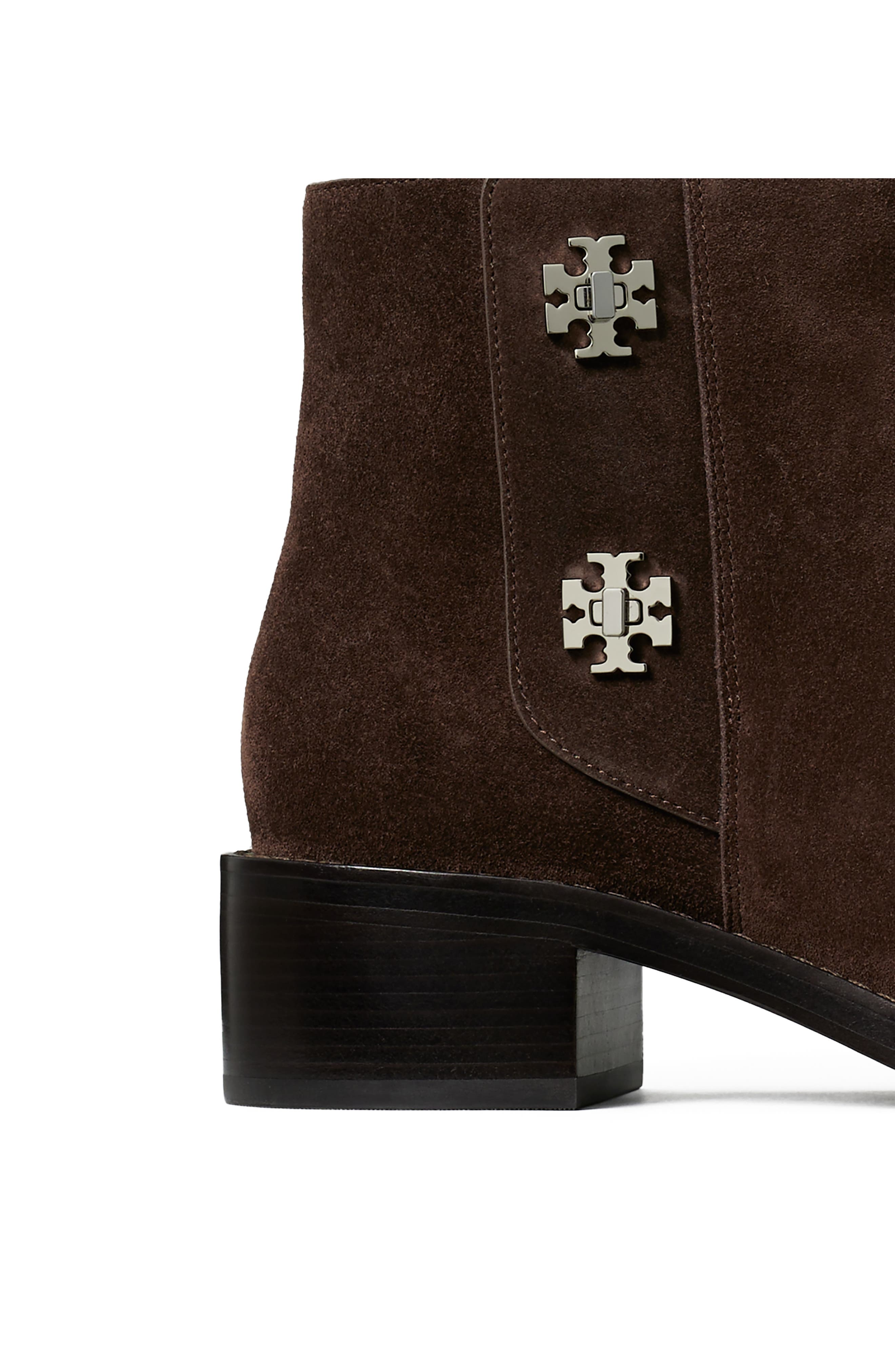 Turnlock Ankle Bootie, Alternate, color, DARK COCOA