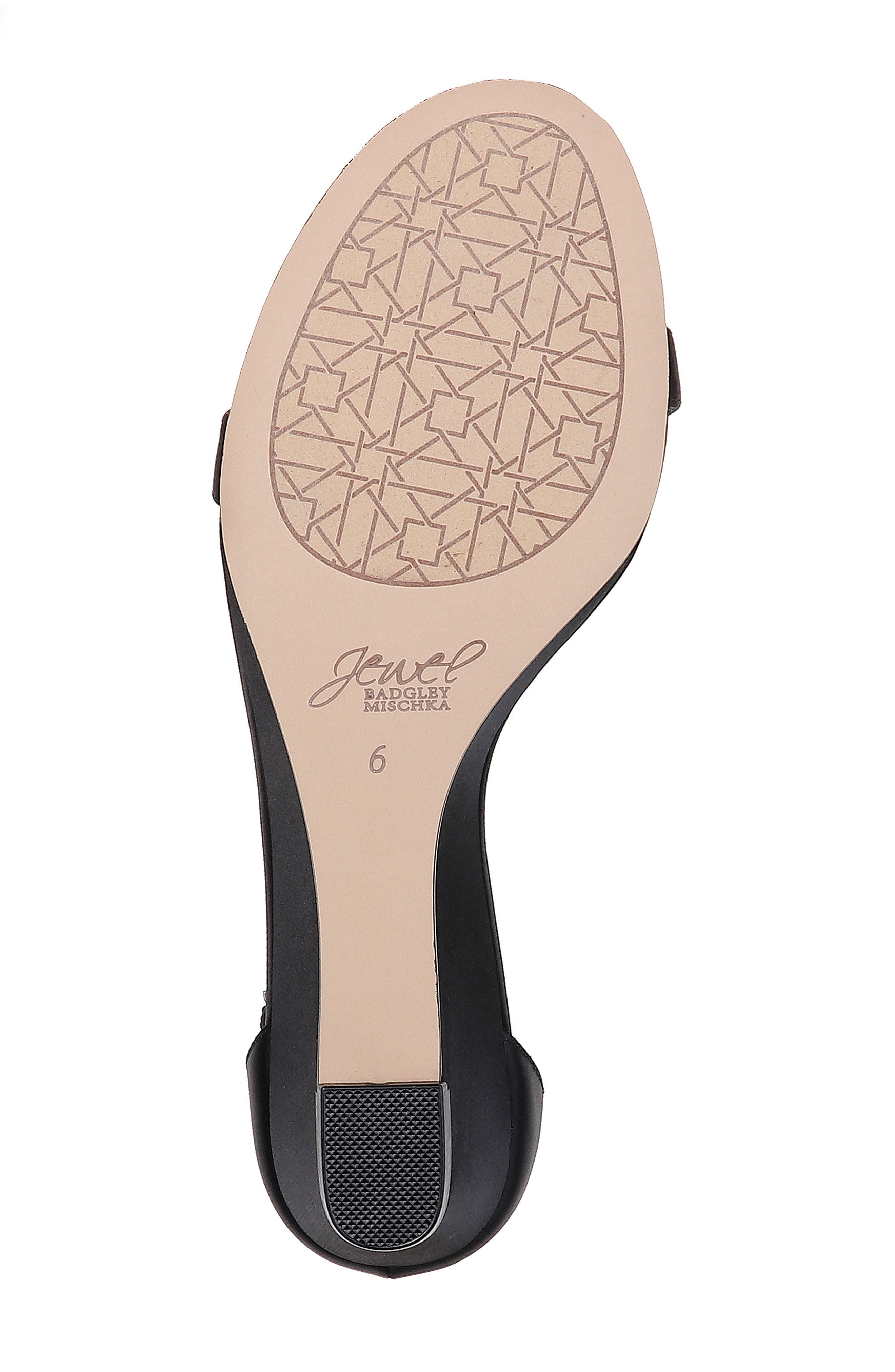 Jewel Badgley Mischka Darrell Embellished Wedge Sandal, Alternate, color, 