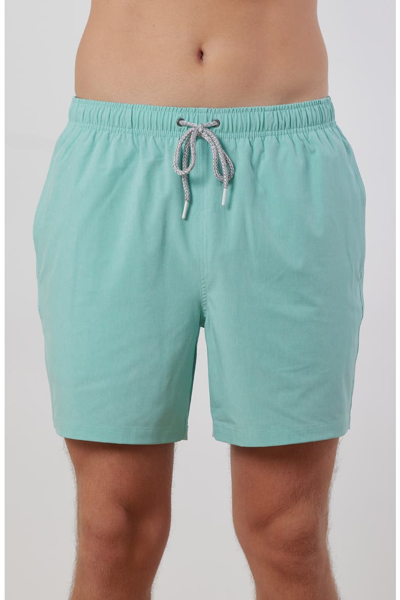 Not Your Average Solid Swim Trunks, Main, color, ARUBA BLUE