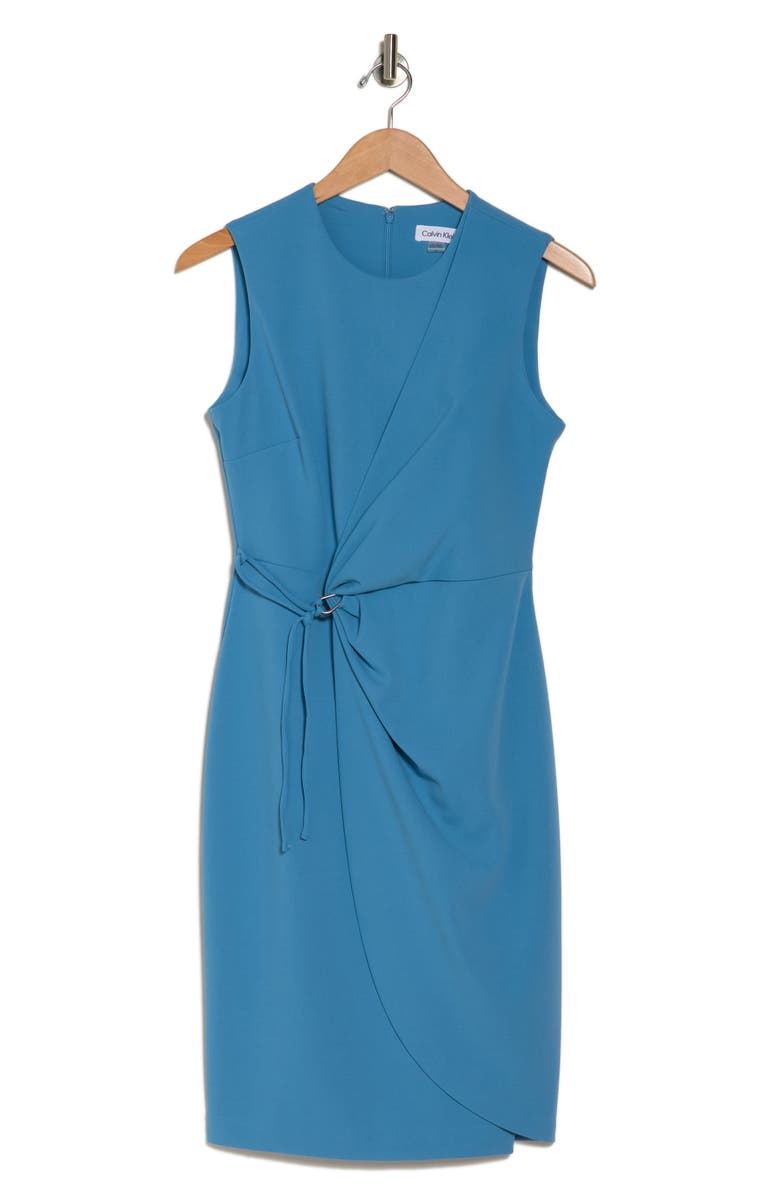 Calvin Klein Side Tie Sheath Dress, Alternate, color, 