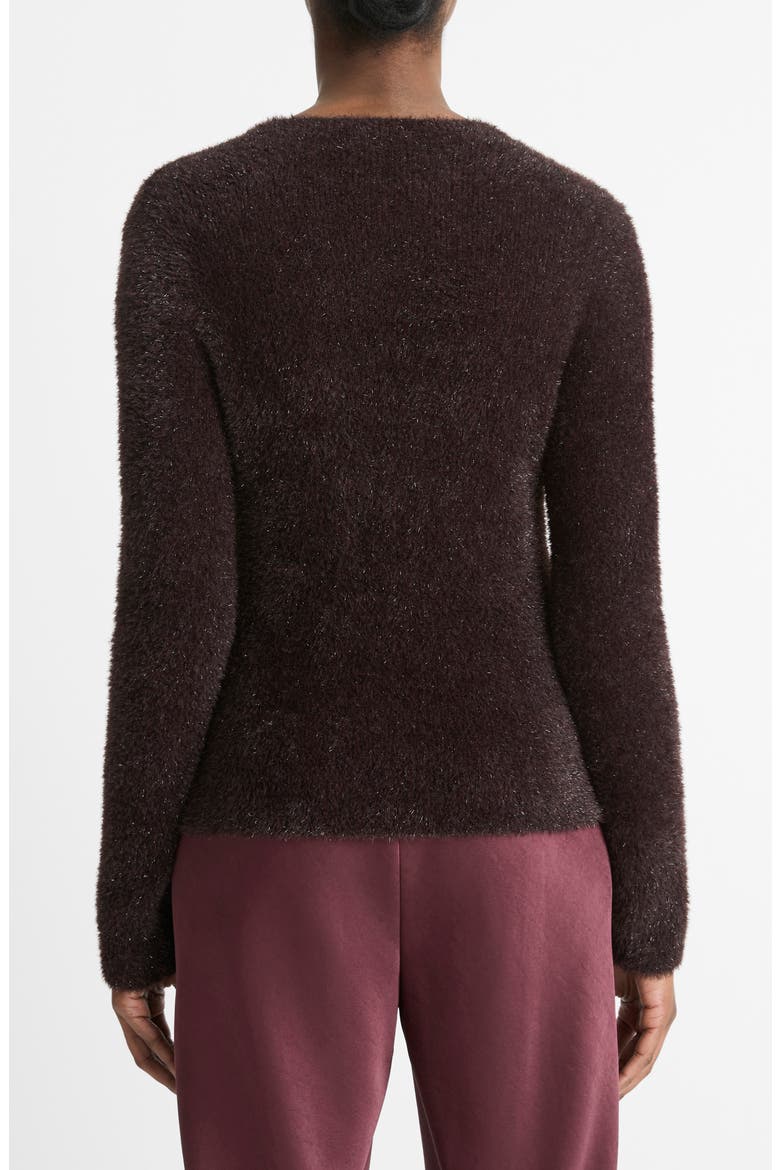 Eyelash Metallic Sweater, Alternate, color, CHERRY NIGHT METALLIC