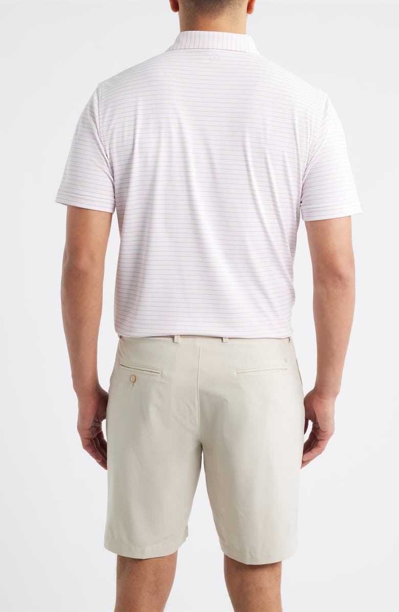 Peter Millar Winston Stripe Performance Piqué Polo, Alternate, color, White
