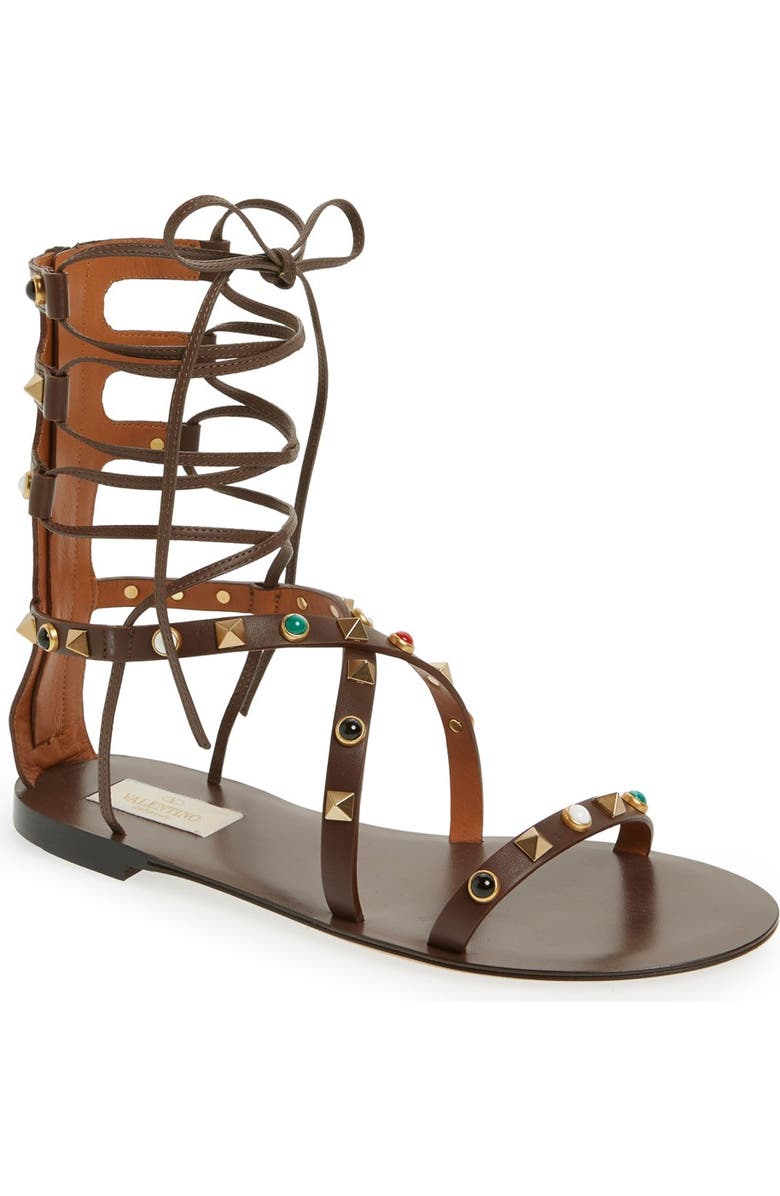 Valentino Garavani Valentino Lace-Up Sandal, Main, color,