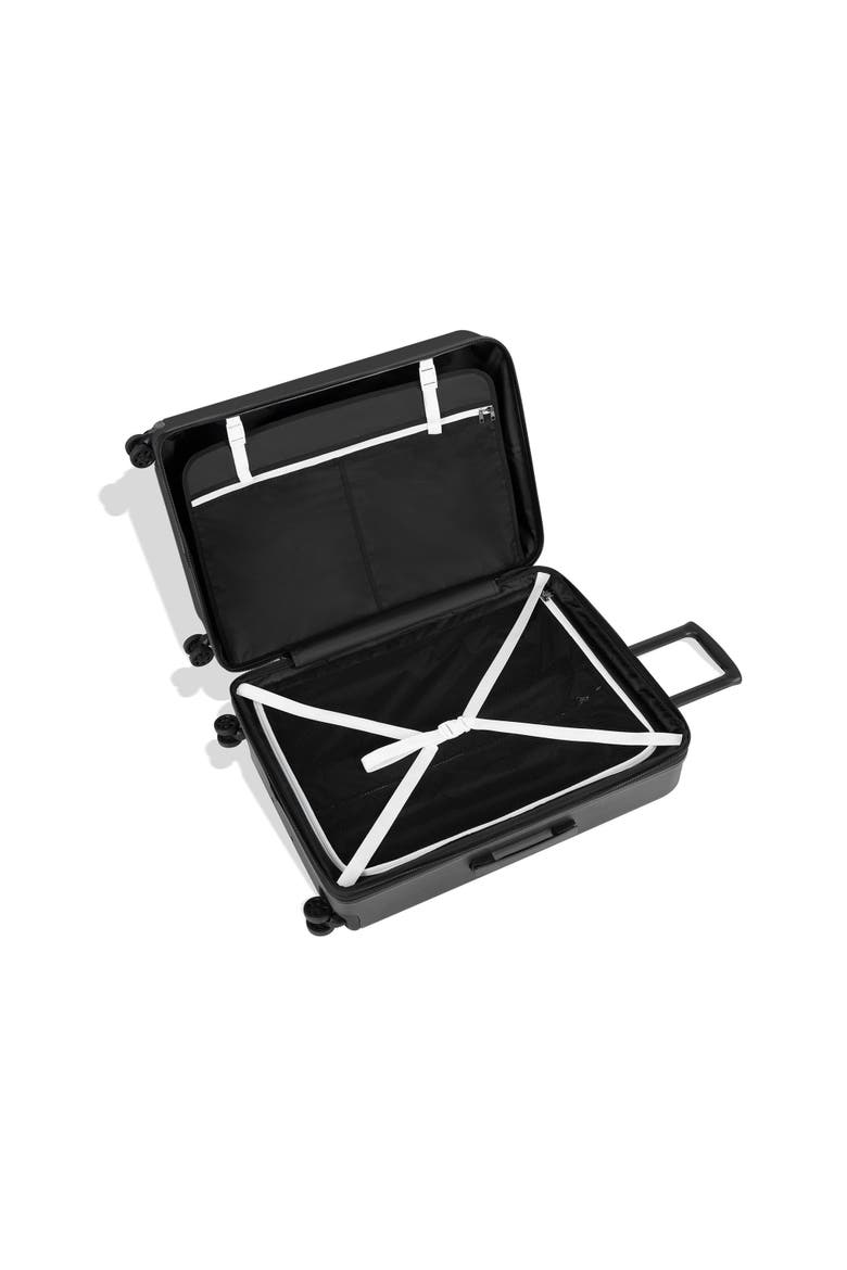 Meridian 29 Inch Large Checked Travel Hardside Luggage, Alternate, color, Black