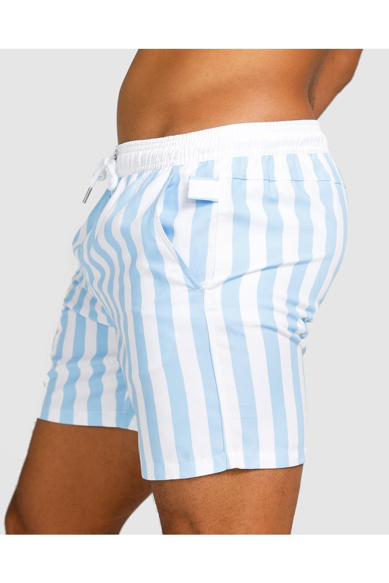 Mykonos Swim Short, Alternate, color, Pastel Blue & White Stripe