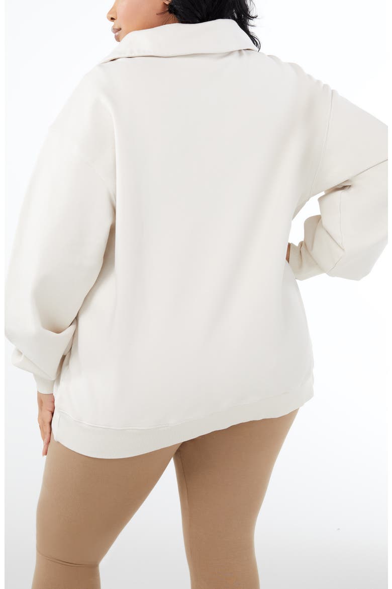 Nautical Half Zip Fleece Sweatshirt, Alternate, color, BONE001
