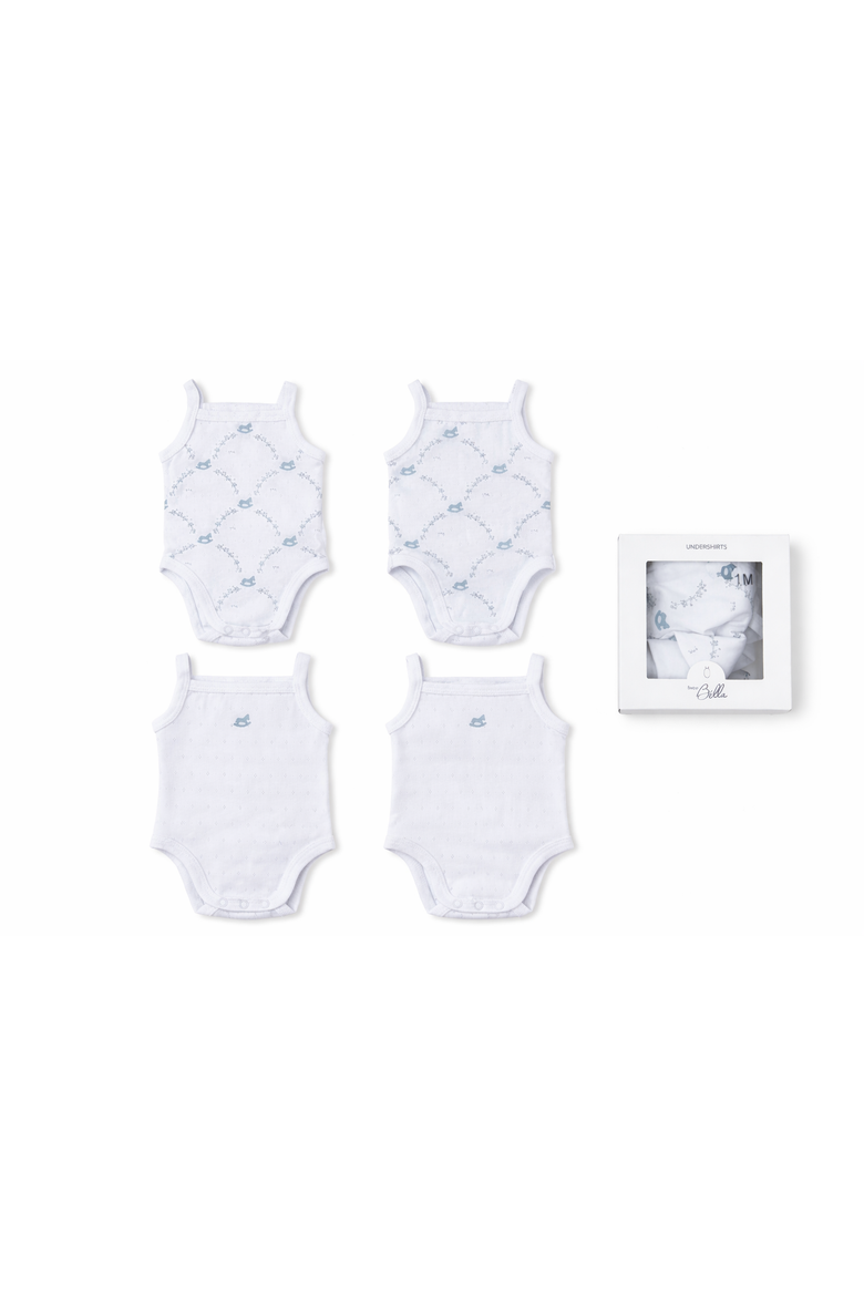 Pointelle Rocking Horse Undershirts Pack, Main, color, White