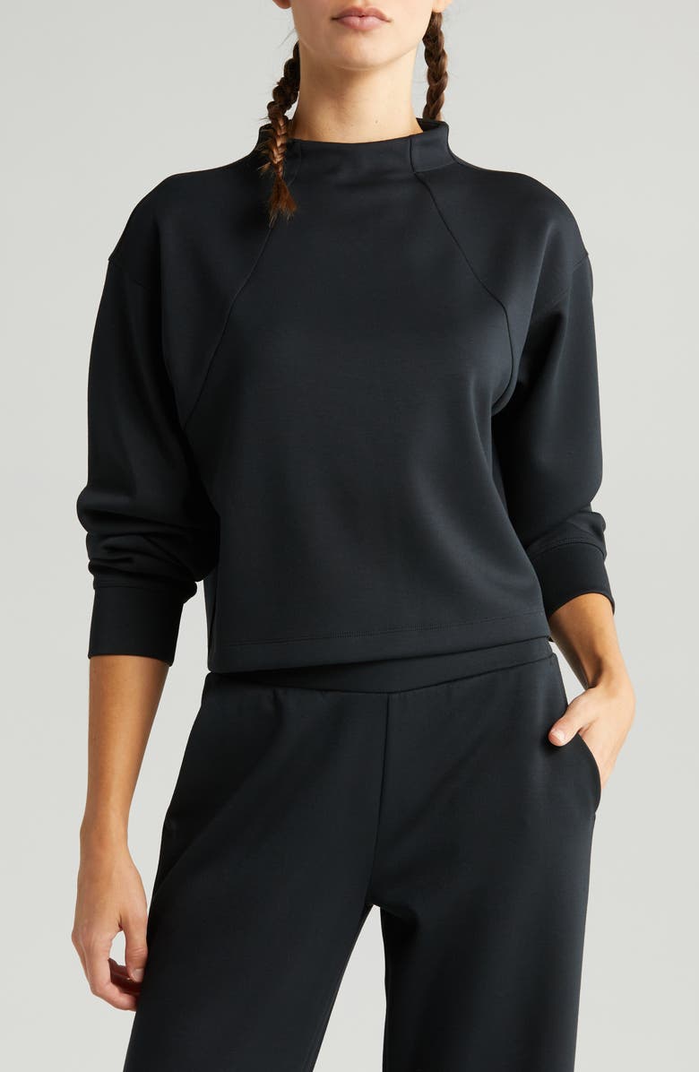 Zella Luxe Scuba Knit Sweatshirt, Main, color, 