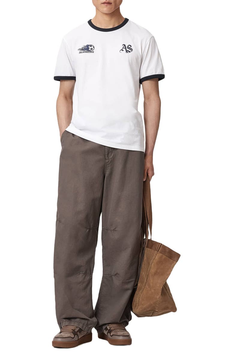 AllSaints Blighty Ringer Graphic T-Shirt, Alternate, color, Optic White