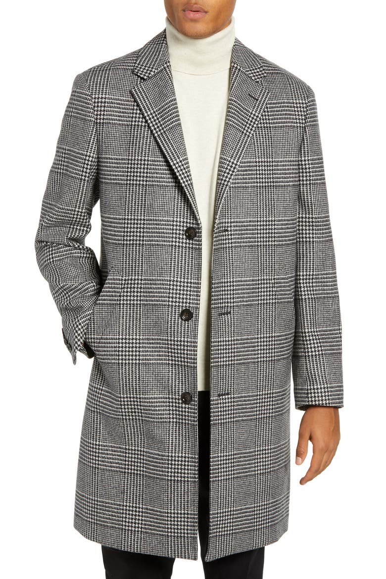 Ludlow Glen Plaid Topcoat, Main, color, FUZZY GLENPLAID
