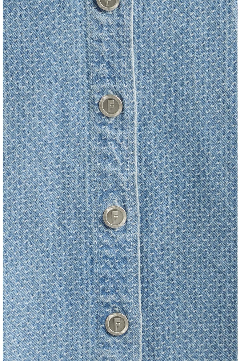 Ellyne Embroidered Denim Shirtdress, Alternate, color, BLEU CLAIR
