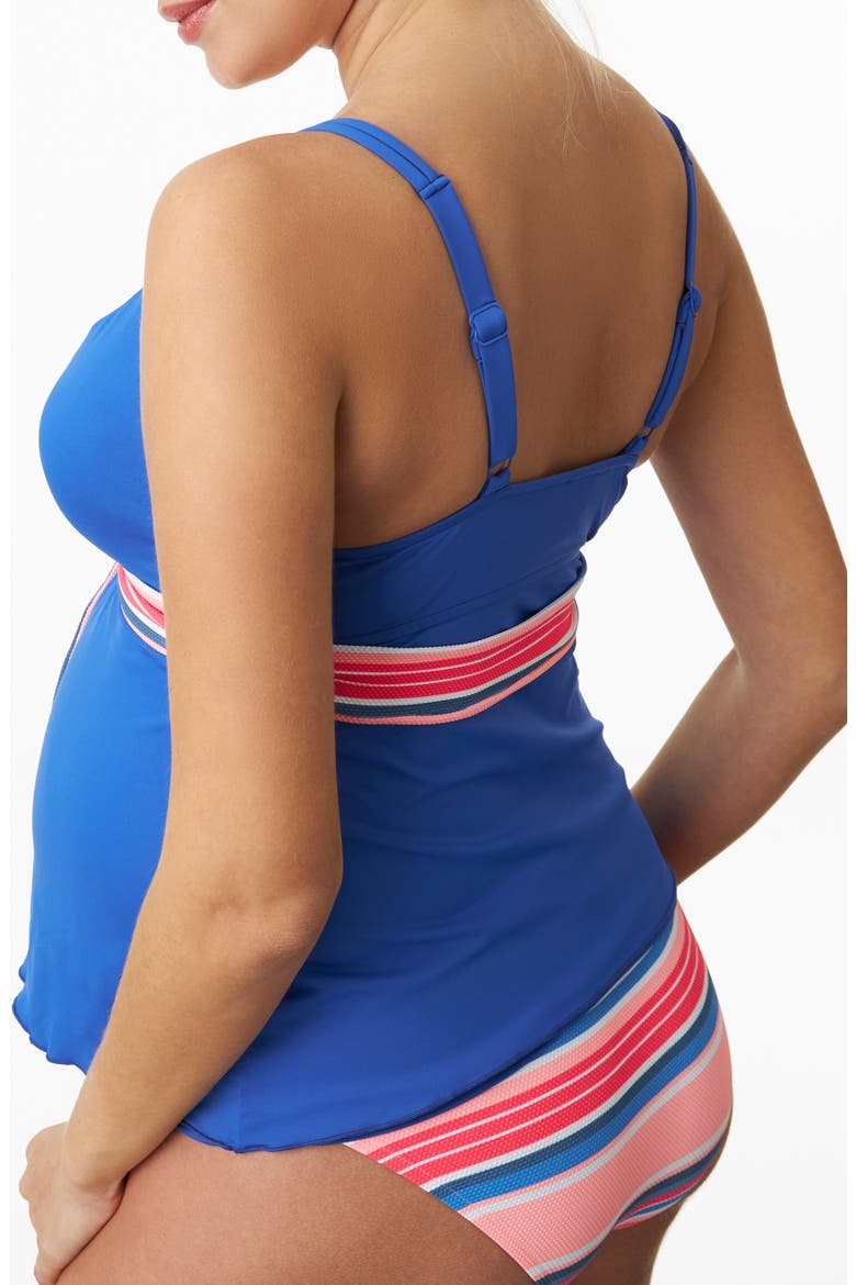 Devon Striped Two-Piece Maternity Swimsuit, Alternate, color, BLUE ROYAL