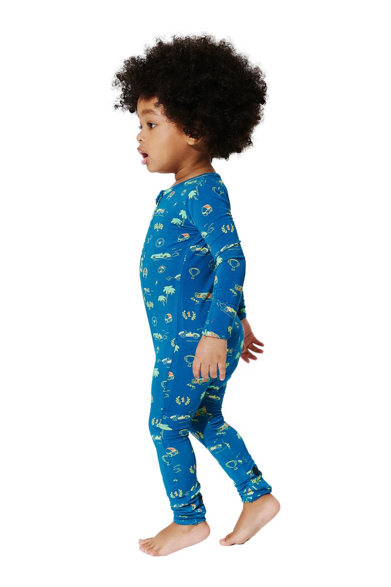 Baby Monaco Blue Convertible Footie, Alternate, color, BLUE