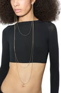 Alaïa Long Sleeve Crop Top