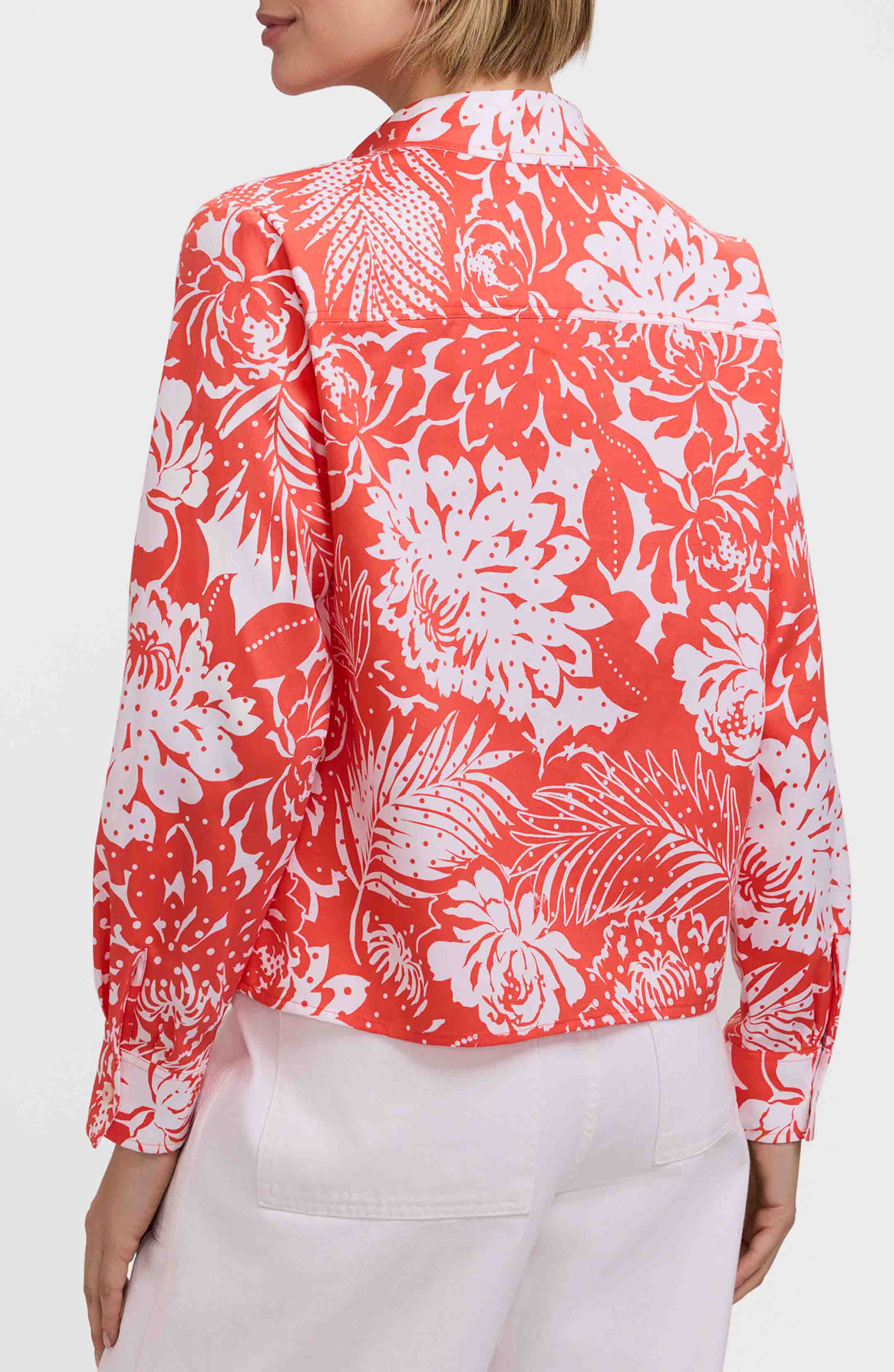Jodie Tropical Floral Cotton Button-Up Shirt - image 2