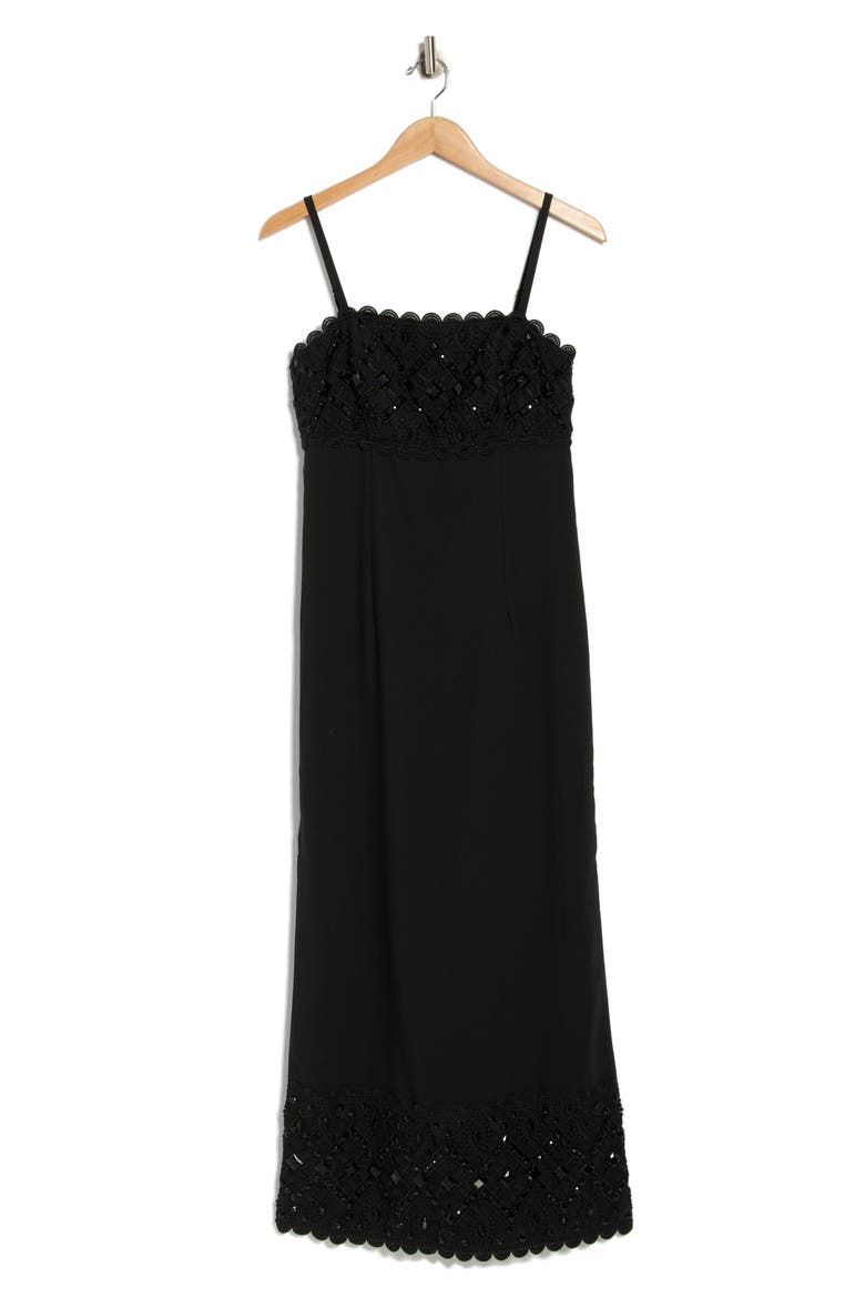 Vena Embellished Maxi Dress, Alternate, color, NOIR