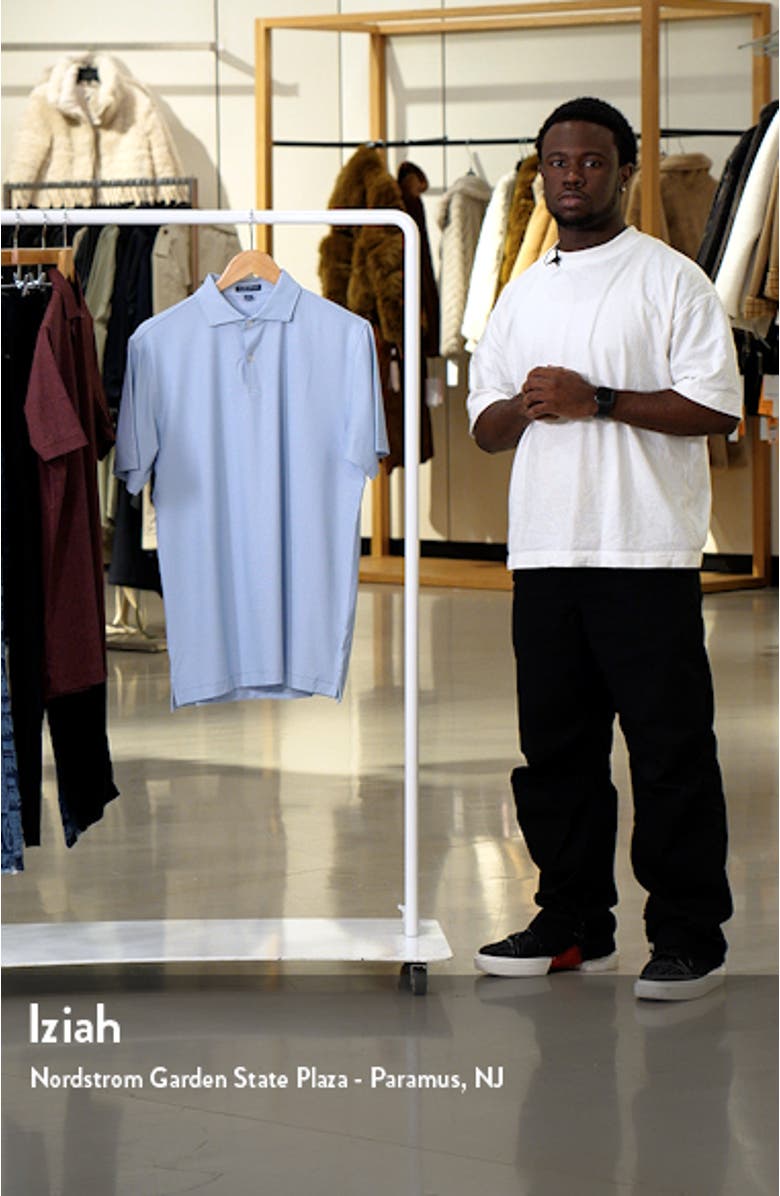 Delancey Tailored Fit Dot Pattern Performance Golf Polo, sales video thumbnail