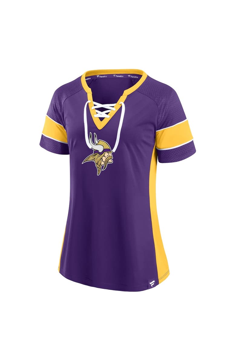 FANATICS Women's Fanatics Purple Minnesota Vikings Athena Lace-Up Top, Alternate, color,