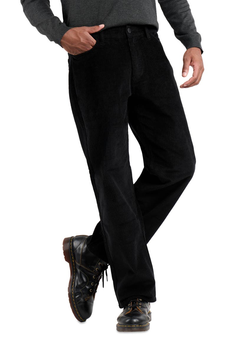 Athletic Fit Five-Pocket Corduroy Pants, Alternate, color, BLACK