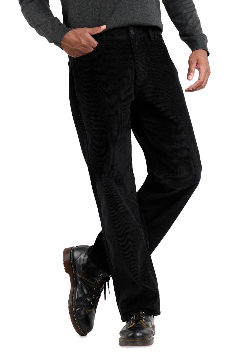 Spring + Mercer Athletic Fit Five-Pocket Corduroy Pants, Alternate, color, Black