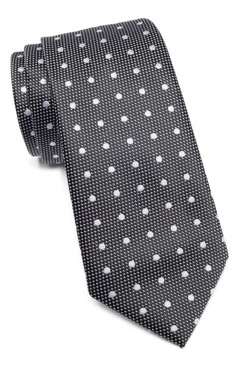 Polka Dot Satin Tie