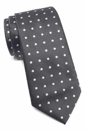 TOM BAINE Polka Dot Satin Tie
