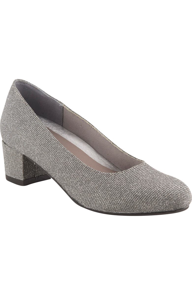 David Tate Suave Pump, Main, color, Silver Fabric