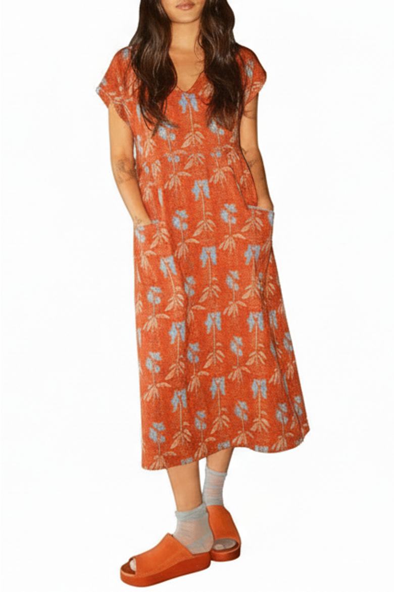 Antoine V-neck Pocket Dress, Main, color, Birdcage
