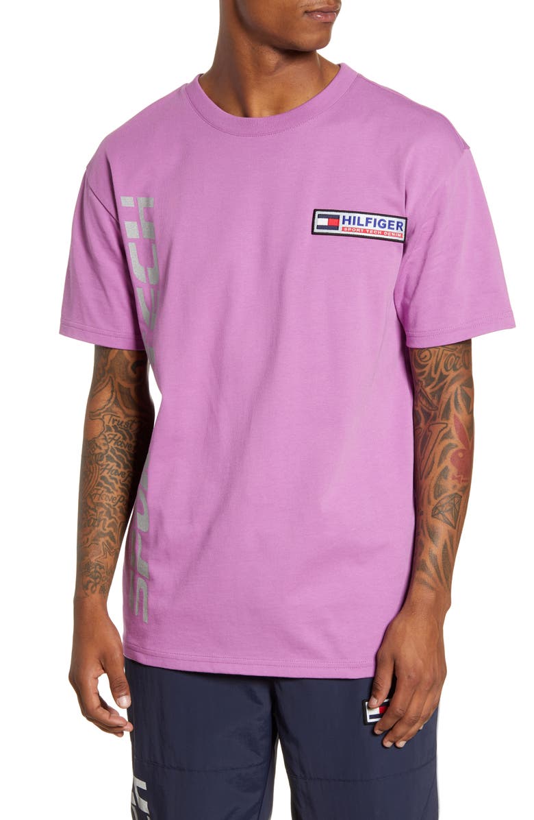 TOMMY JEANS TJM Sport Tech Logo Patch T-Shirt, Main, color, 