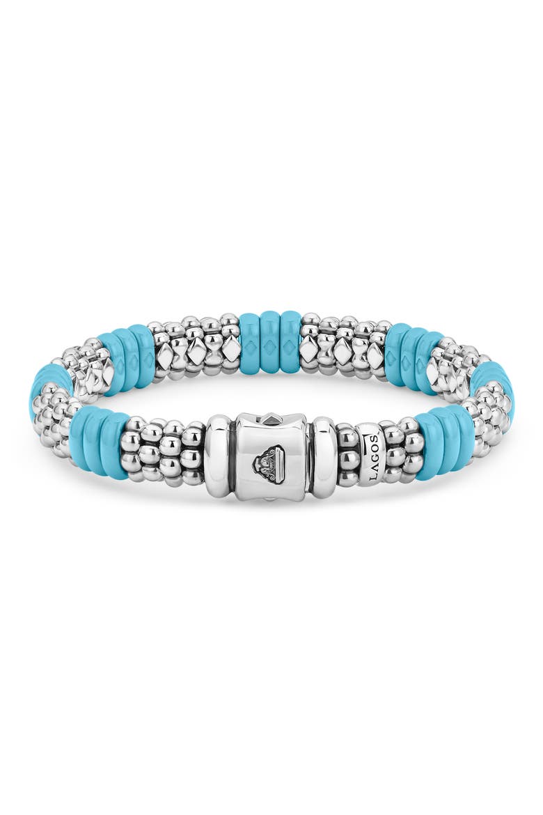 Blue Caviar Ceramic Rope Bracelet, Alternate, color, SILVER/ BLUE