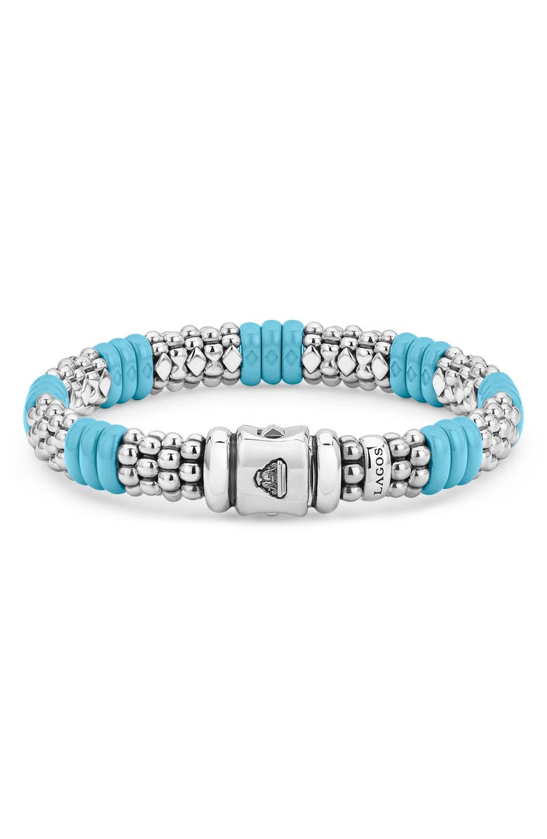 LAGOS Blue Caviar Ceramic Rope Bracelet, Alternate, color,