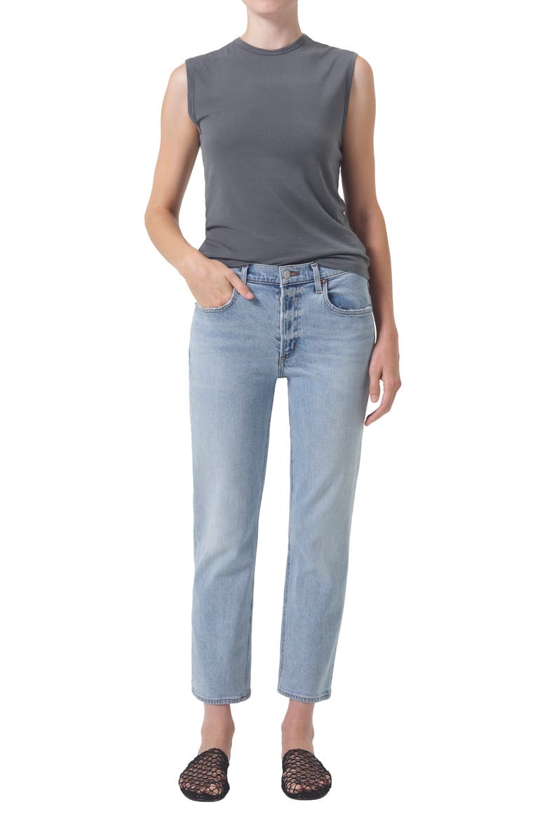 Kye Mid Rise Ankle Straight Leg Jeans, Alternate, color, DIVERSION