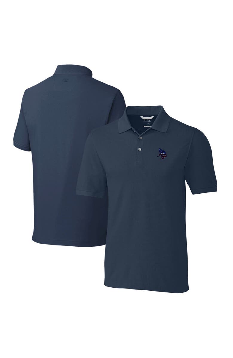 Cutter & Buck Men's Cutter & Buck Navy Minnesota Vikings Big & Tall Advantage Tri-Blend Pique Polo, Alternate, color, 