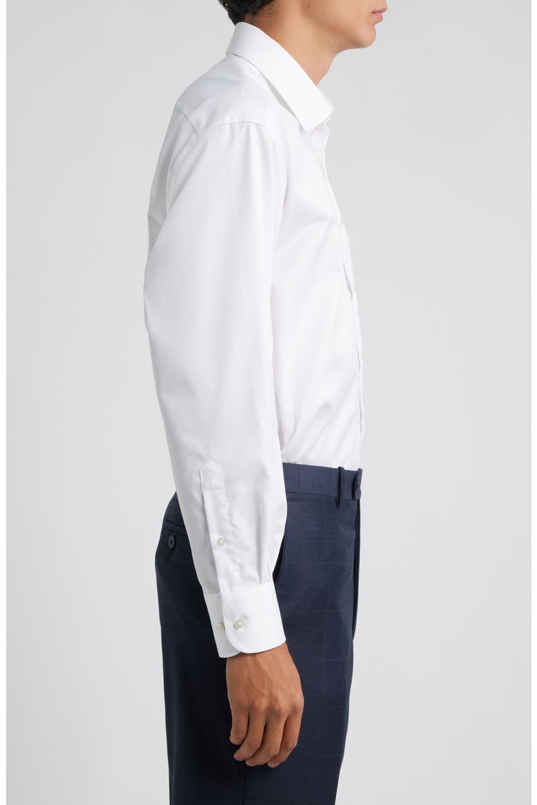 Luxury Comfort Slim Fit Non-Iron Dress Shirt, Alternate, color, WHITE