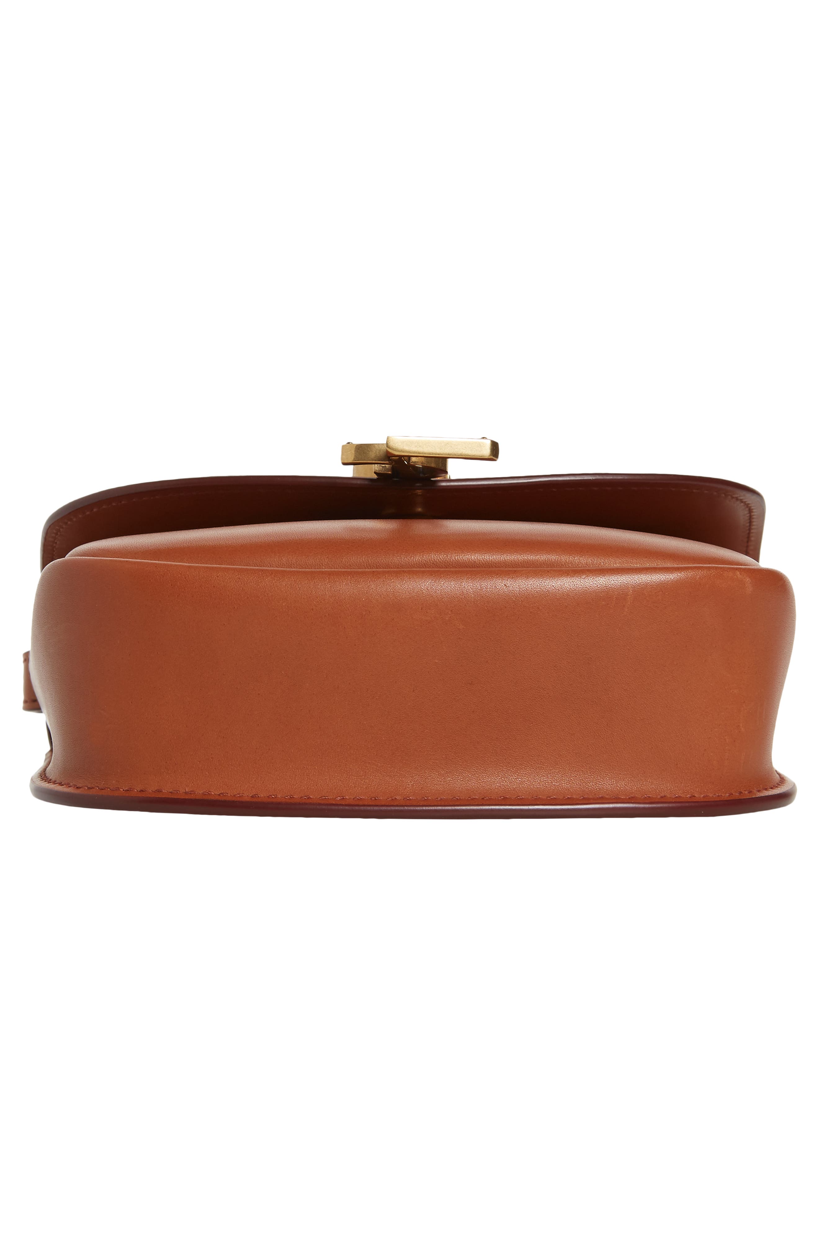 Kaia YSL Monogram Leather Crossbody Bag, Alternate, color, BROWN/ GOLD