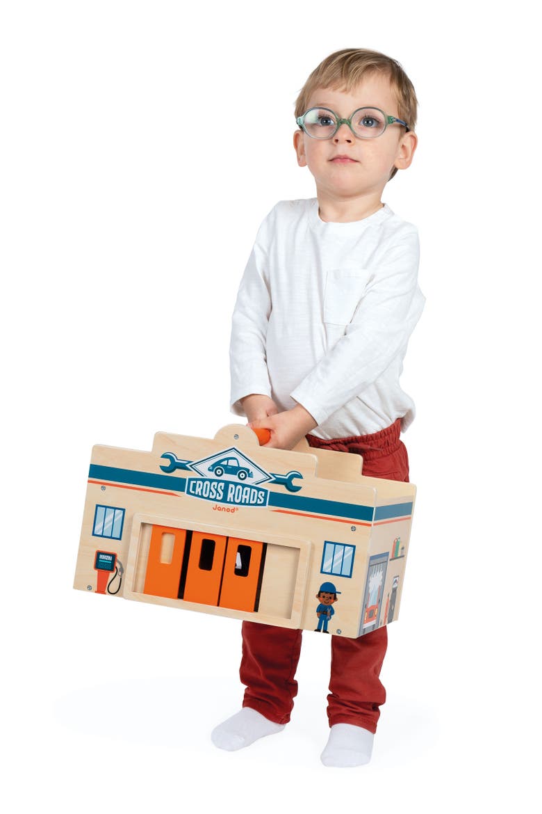 Crossroads My First Garage Wooden Play Set, Alternate, color, NO COLOR
