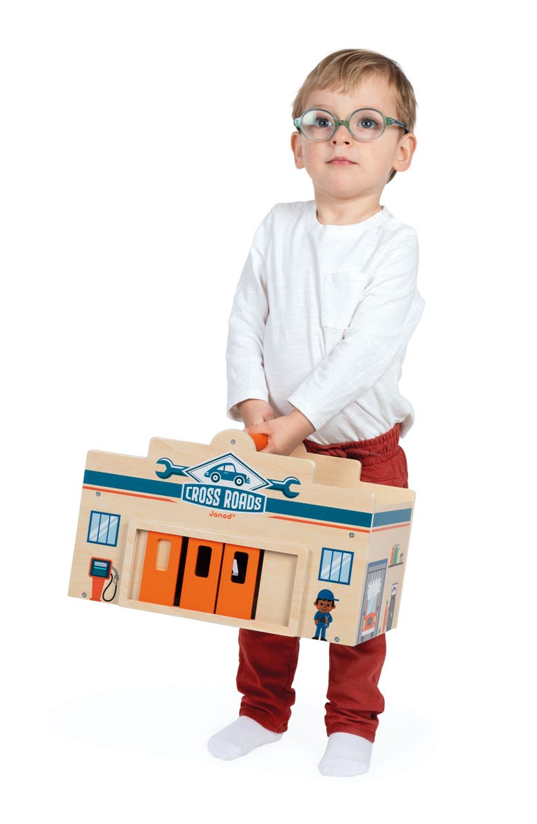 Janod Crossroads My First Garage Wooden Play Set, Alternate, color, 