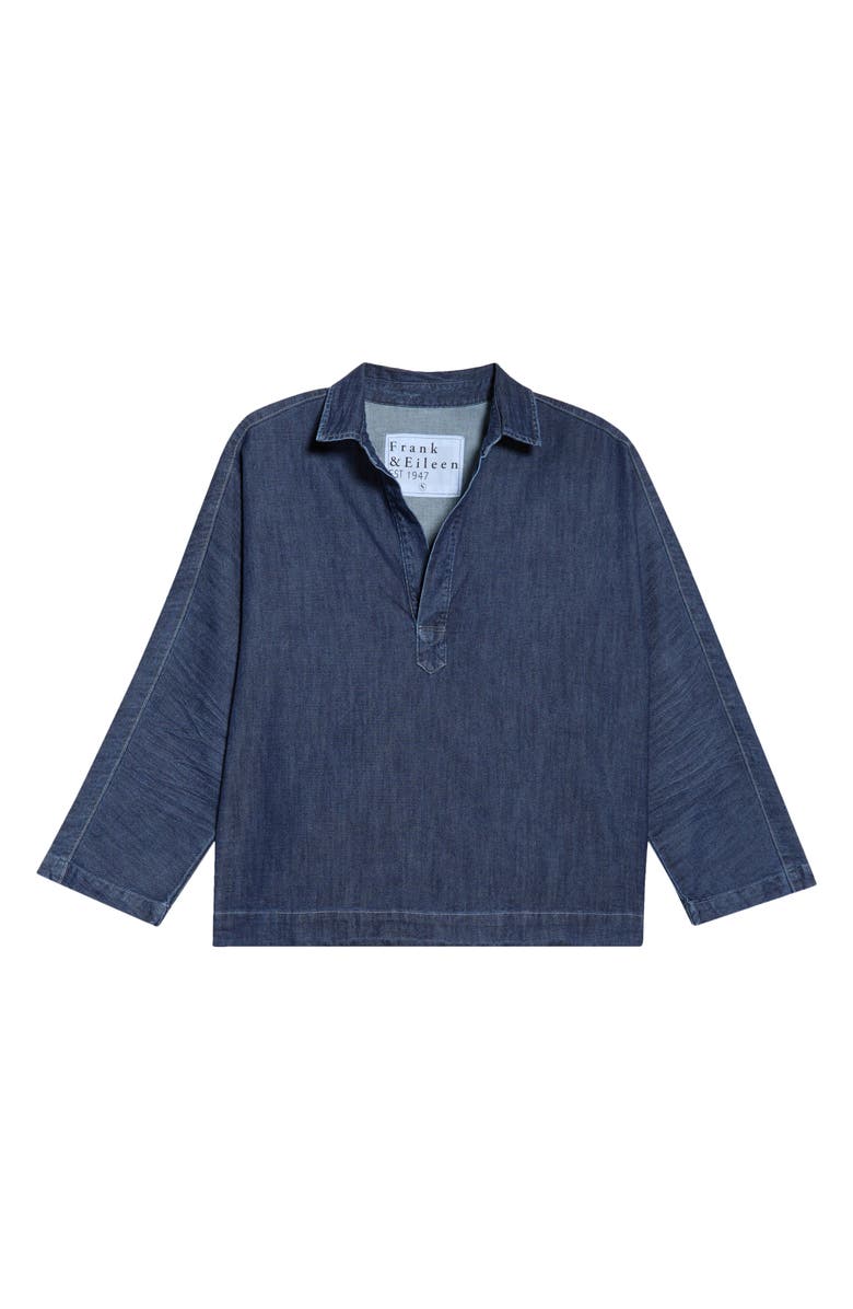 Frank & Eileen Denim Popover Top, Alternate, color, Vintage Dark Wash