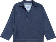 Frank & Eileen Denim Popover Top