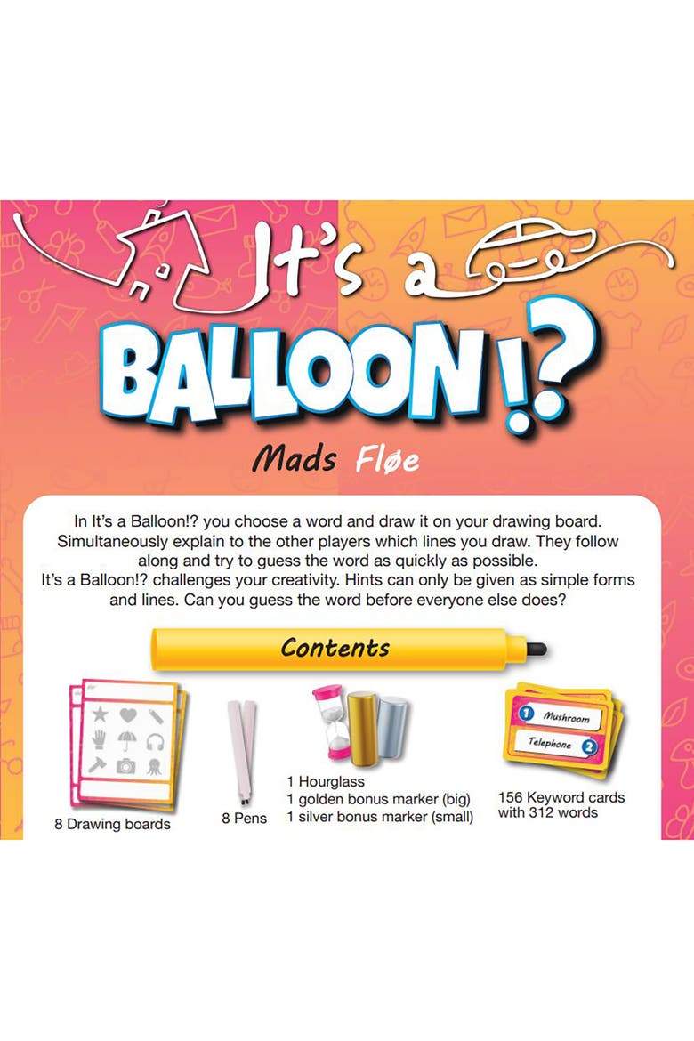 It'S A Balloon Word Guessing Drawing Game For Parties And Families, Ages 8+, Alternate, color, Multicolored