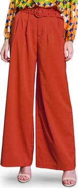 FLYING TOMATO Belted Wide Leg Pants
