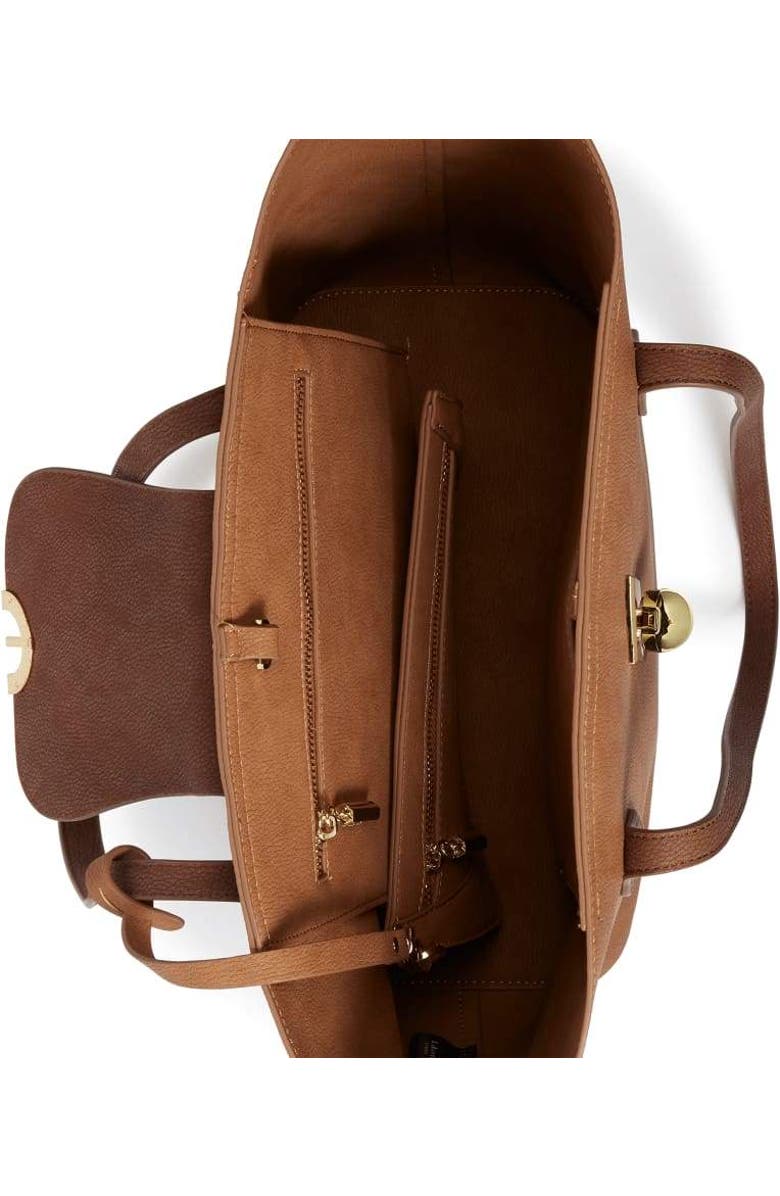 LaBante London Maple Brown Vegan Leather Tote Bag, Alternate, color, Brown