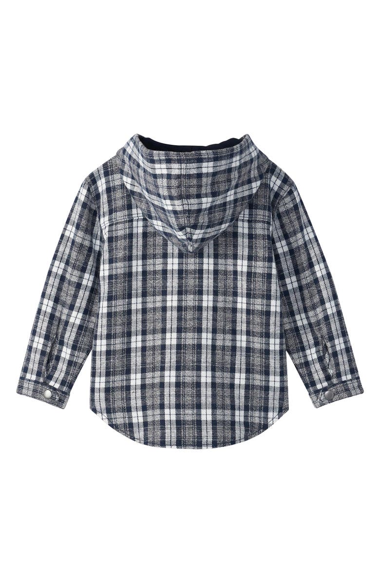 Hatley Kids' Salute Plaid Cotton Flannel Zip-Up Hoodie, Alternate, color, 