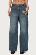 EDIKTED Santi Low Rise Wide Leg Jeans
