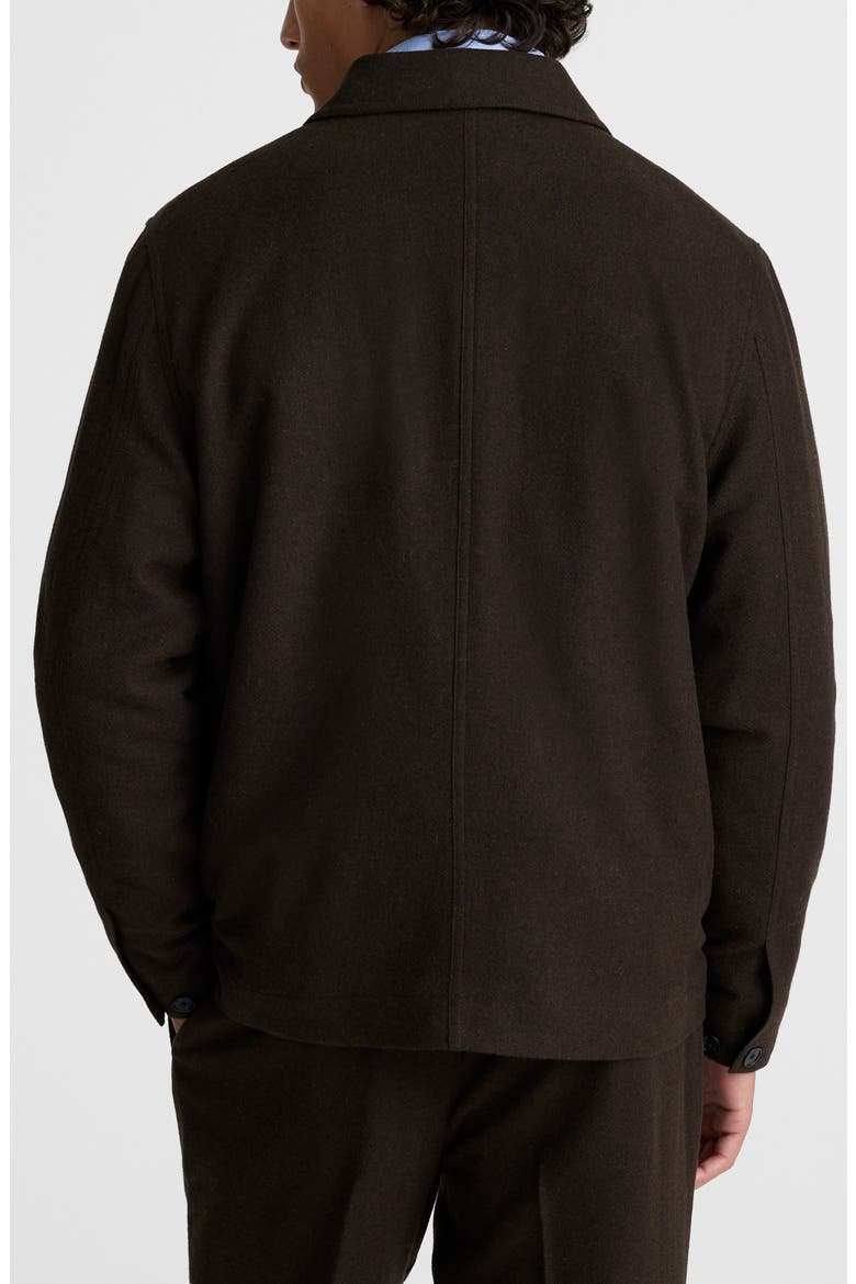 Patch Pocket Wool Blend Jacket, Alternate, color, CHOCOLATE