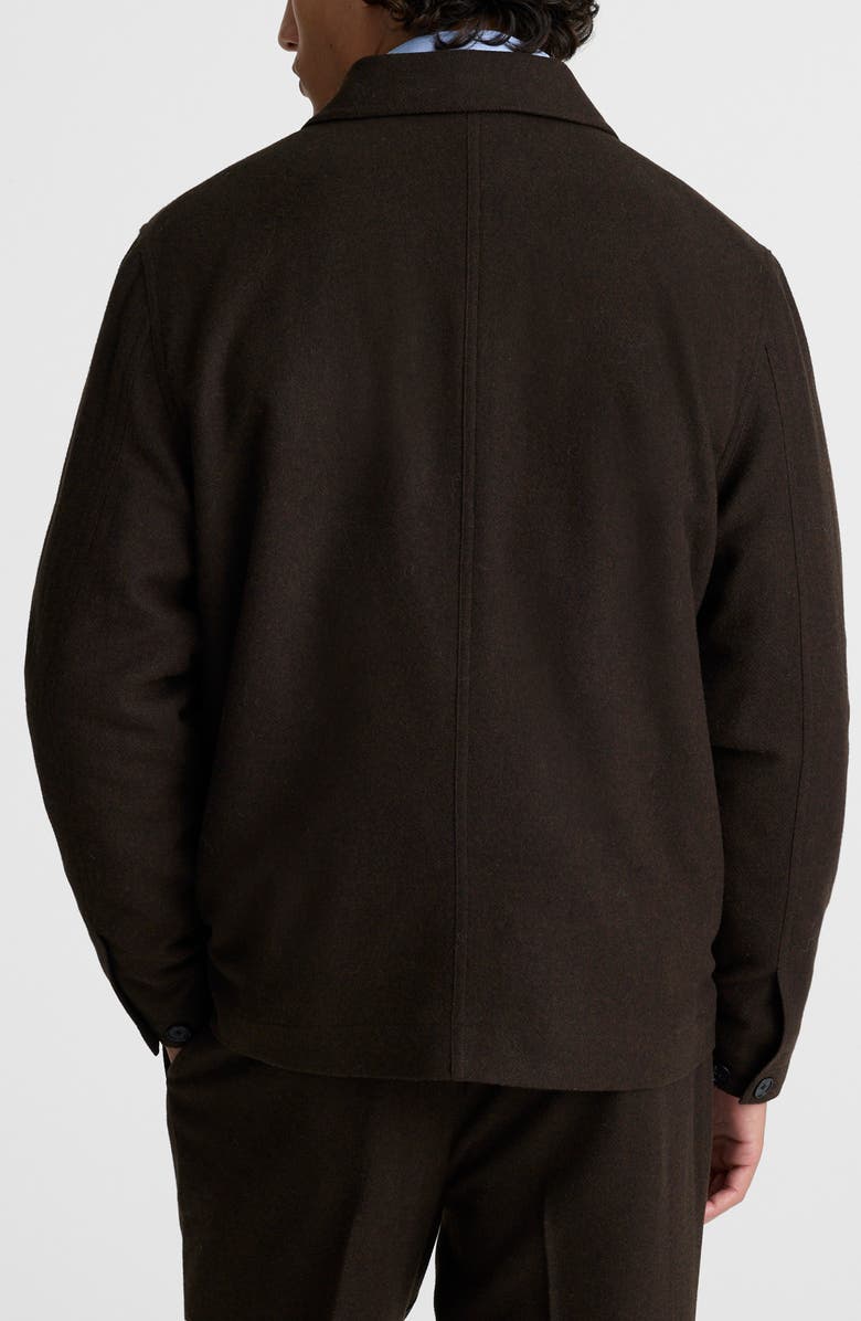 Madewell Patch Pocket Wool Blend Jacket, Alternate, color, Chocolate